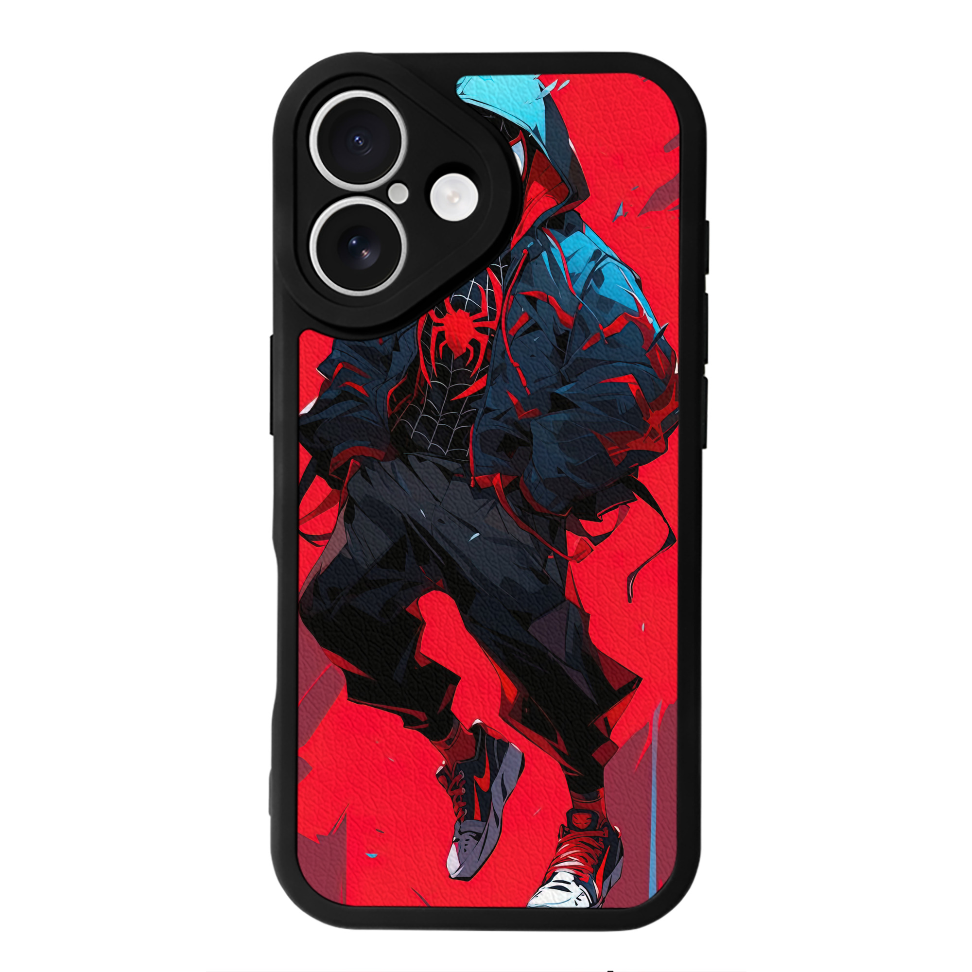 Spider Man スパイダーマン 【iPhone 16シリーズ対応】シリコンスマホケース（レザー調） 材質：シリコン